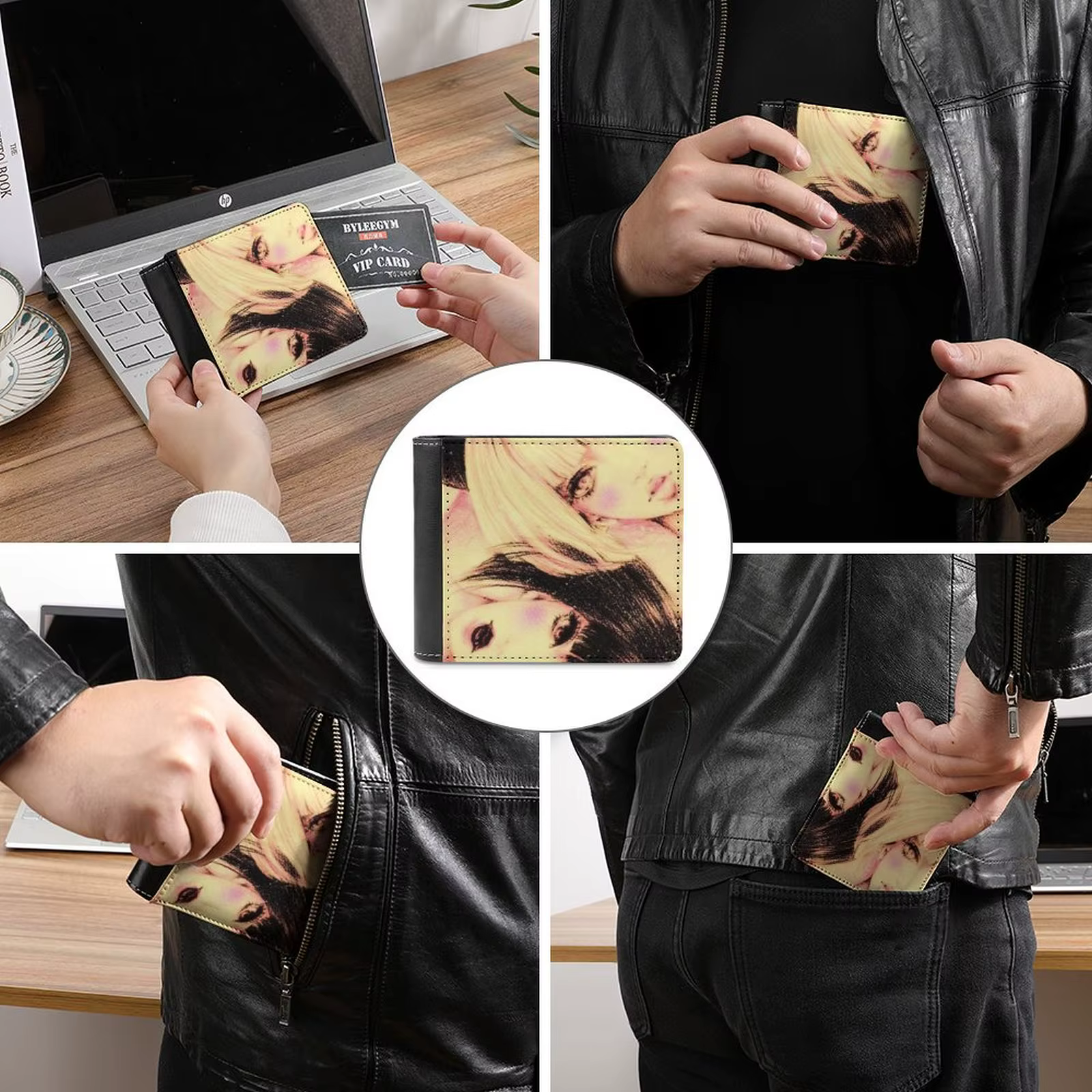 Y2K Anime Portefeuilles pour hommes