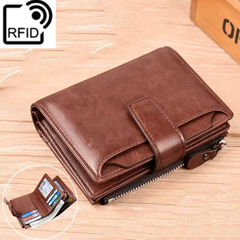 Porte-monnaie homme portefeuille RFID antivol
