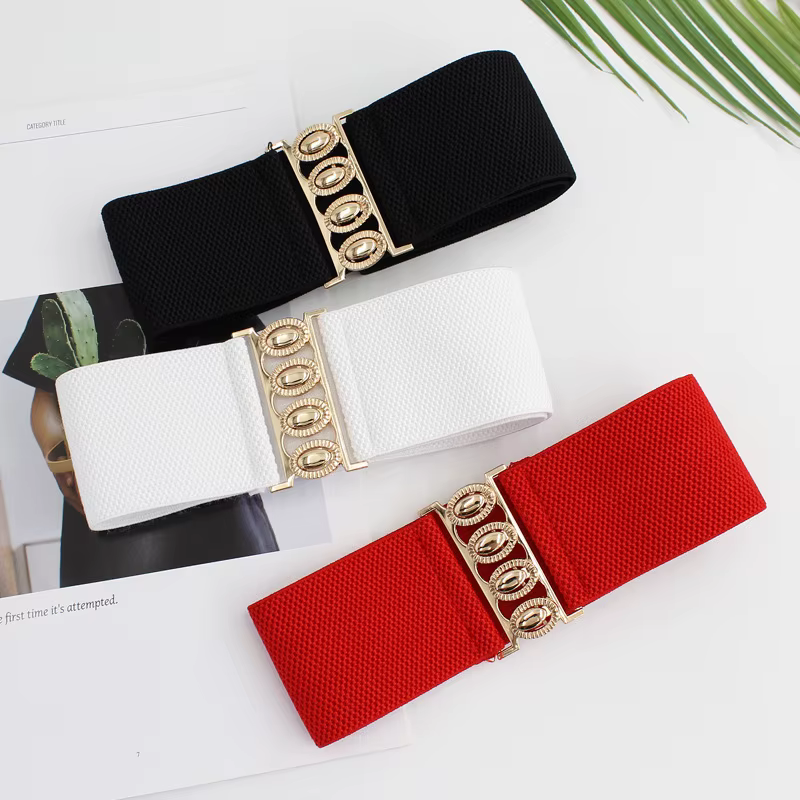 Ceinture large élastique pour femme