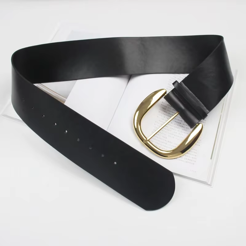 Grande boucle en métal ceinture de taille femmes Vintage marque de luxe concepteur large