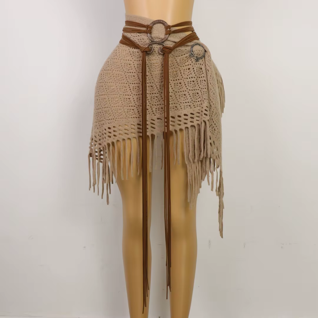 Ceinture longue à nœuds médiévale pour femmes