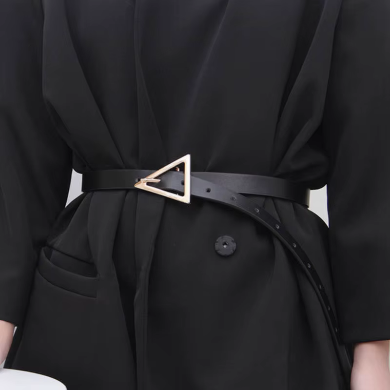 Ceinture fine en cuir pour femme