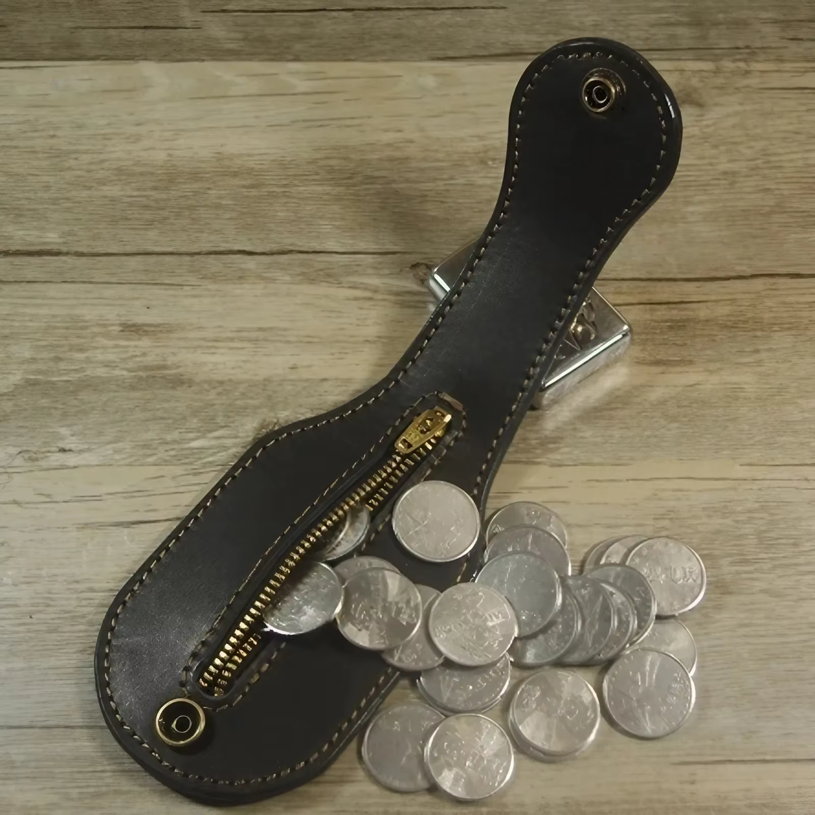 Porte-monnaie en cuir véritable pour hommes