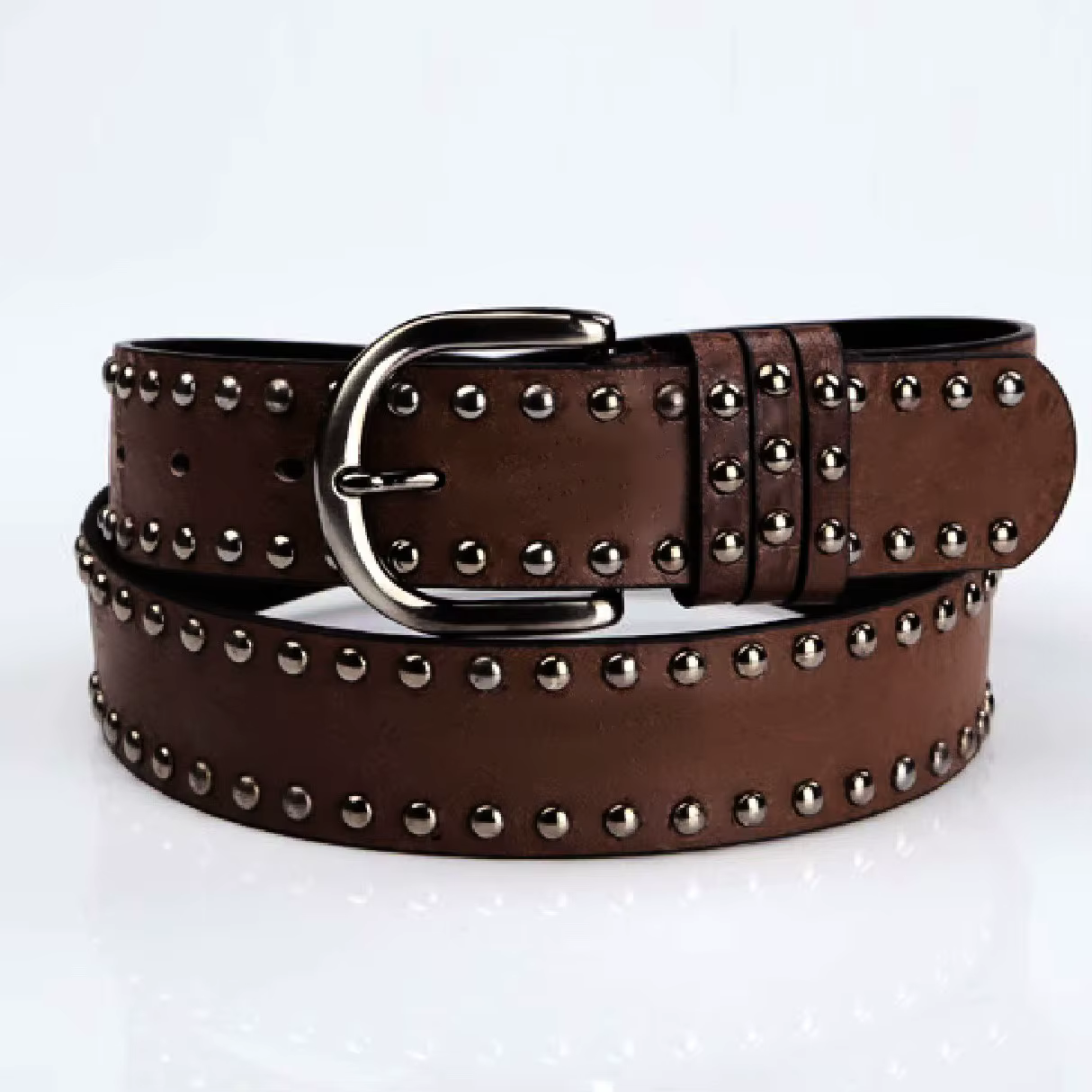 Ceinture pour femme, ceinture streetwear tendance avec design à rivets
