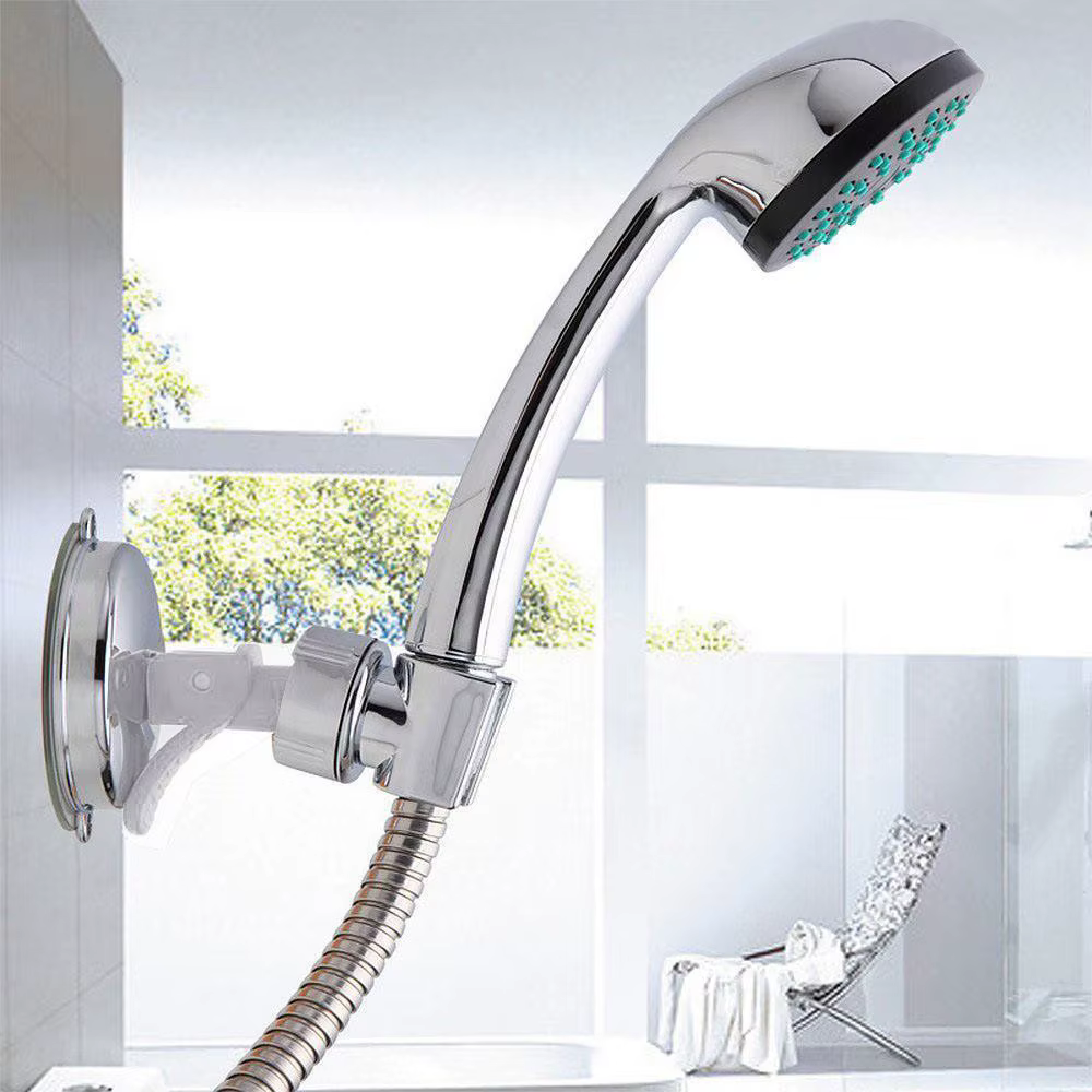 Support de pomme de douche, salle de bains, forte ventouse sous vide, support mural réglable, support de pomme de douche à main, accessoire de salle de bains
