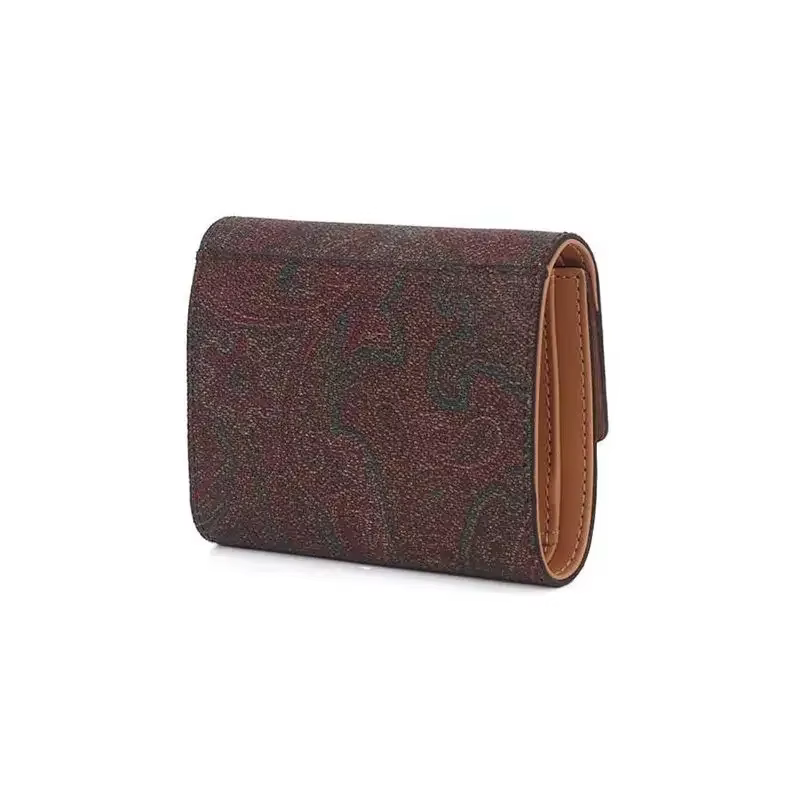 Portefeuille en cuir jacquard pour femme