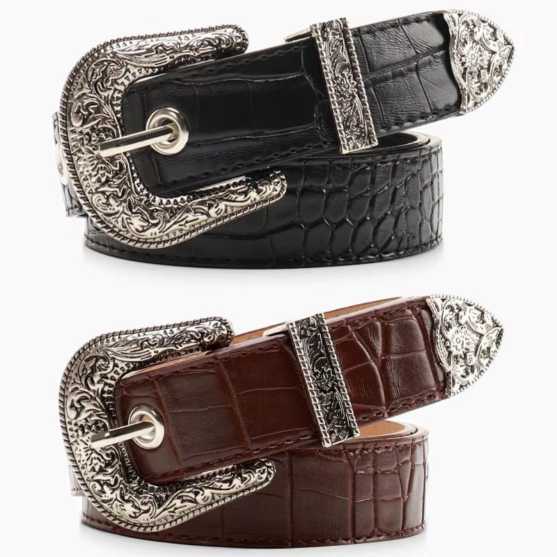 Ceinture gothique rétro noire pour femmes