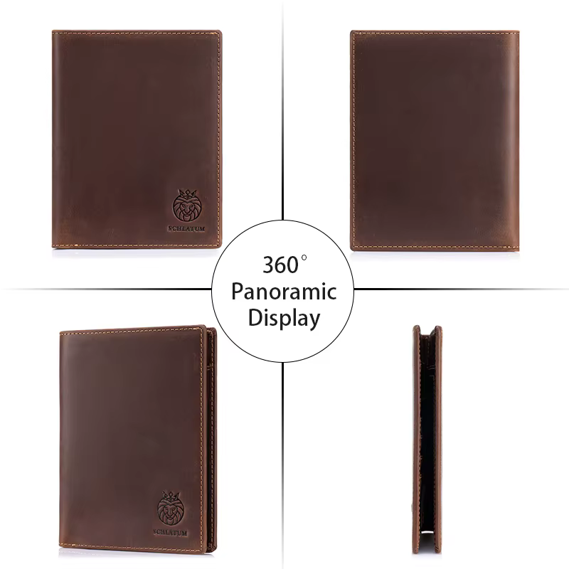 SCHLATUM porte-passeport pour voyage hommes RFID blocage portefeuille de passeport en cuir véritable avec fentes pour