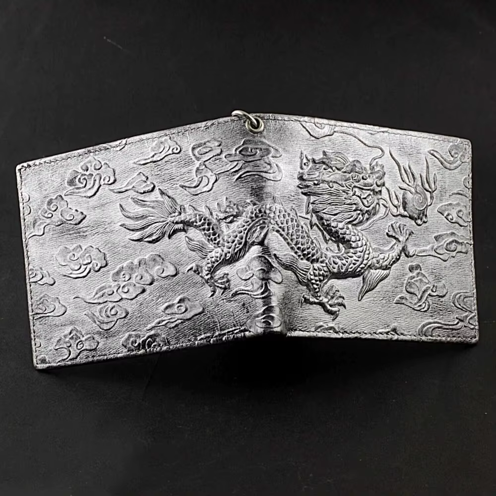 Portefeuille pour homme Punk Rock Biker avec chaîne en métal