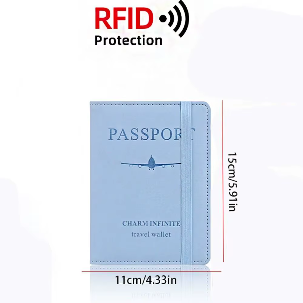 Porte-passeport en cuir PU avec RFID