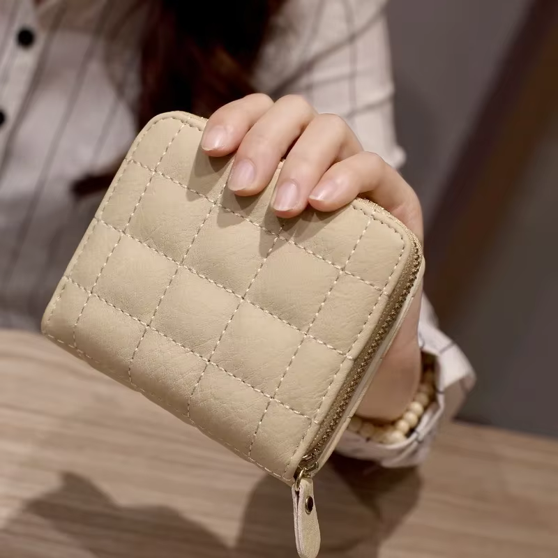 Portefeuille court en cuir PU pour femmes