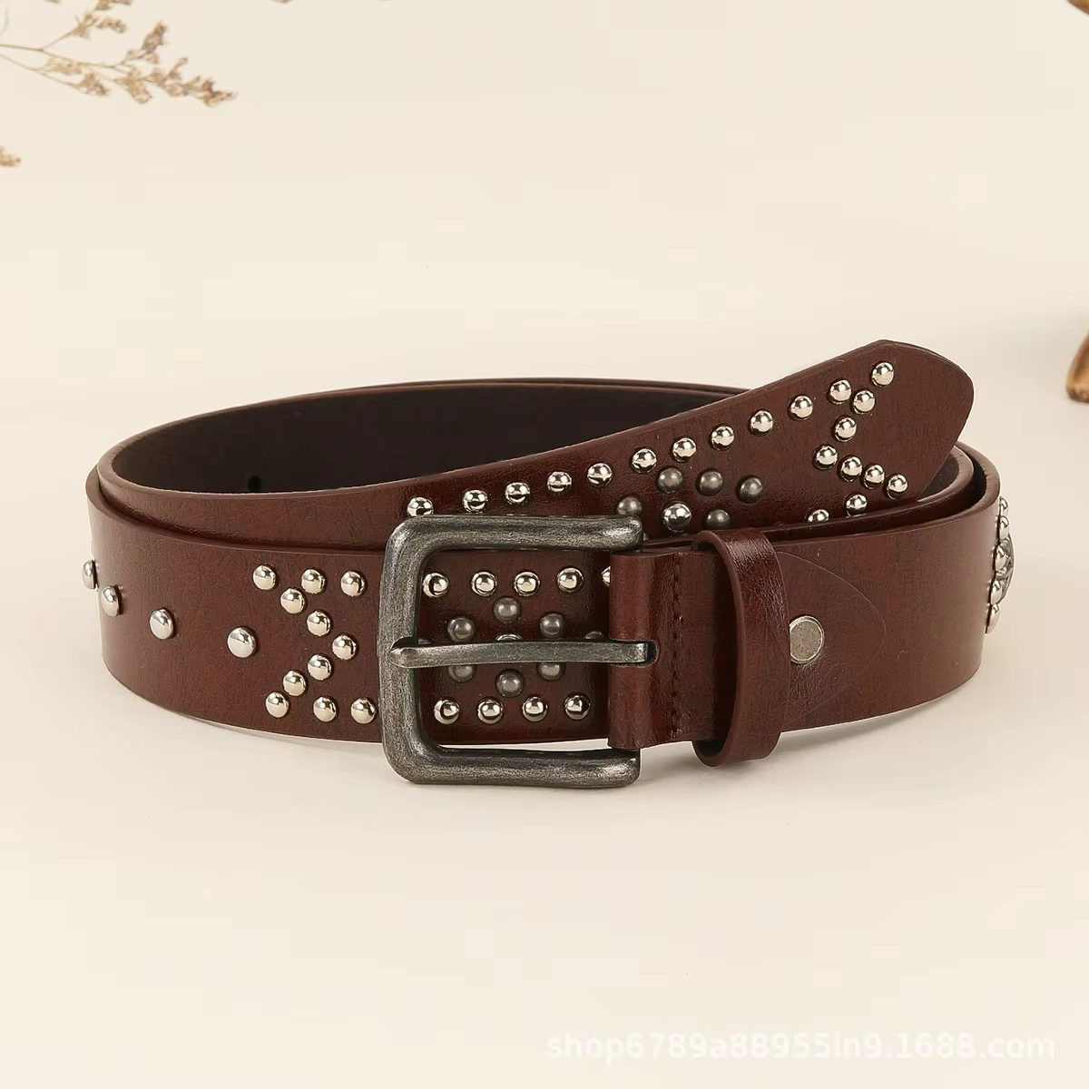 Ceinture à rivets style punk vintage