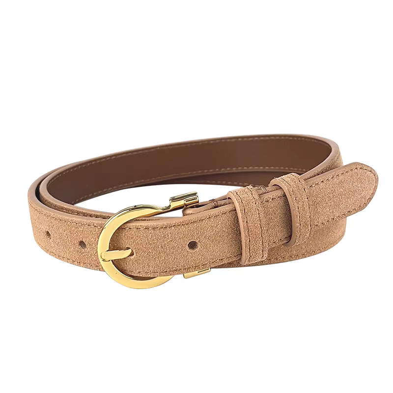 Ceinture en cuir suédé pour femme