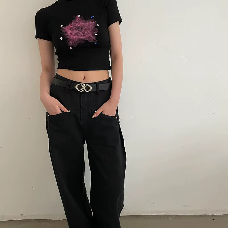 Ceinture à boucle en métal Vintage pour hommes et femmes