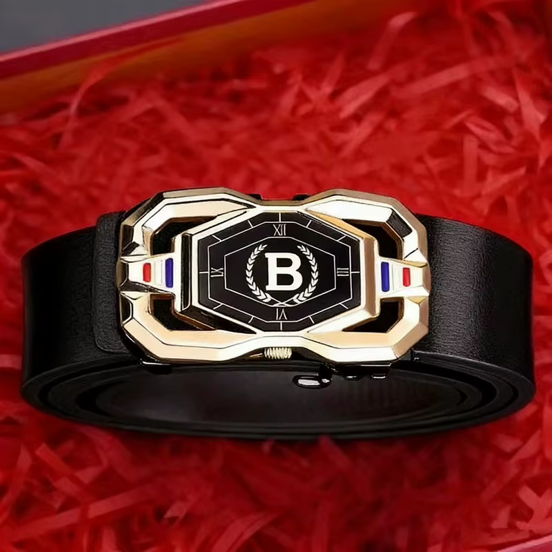 Ceinture pour homme en cuir véritable, ceinture de luxe pour homme, ceinture tendance pour jeans, ceinture polyvalente pour homme