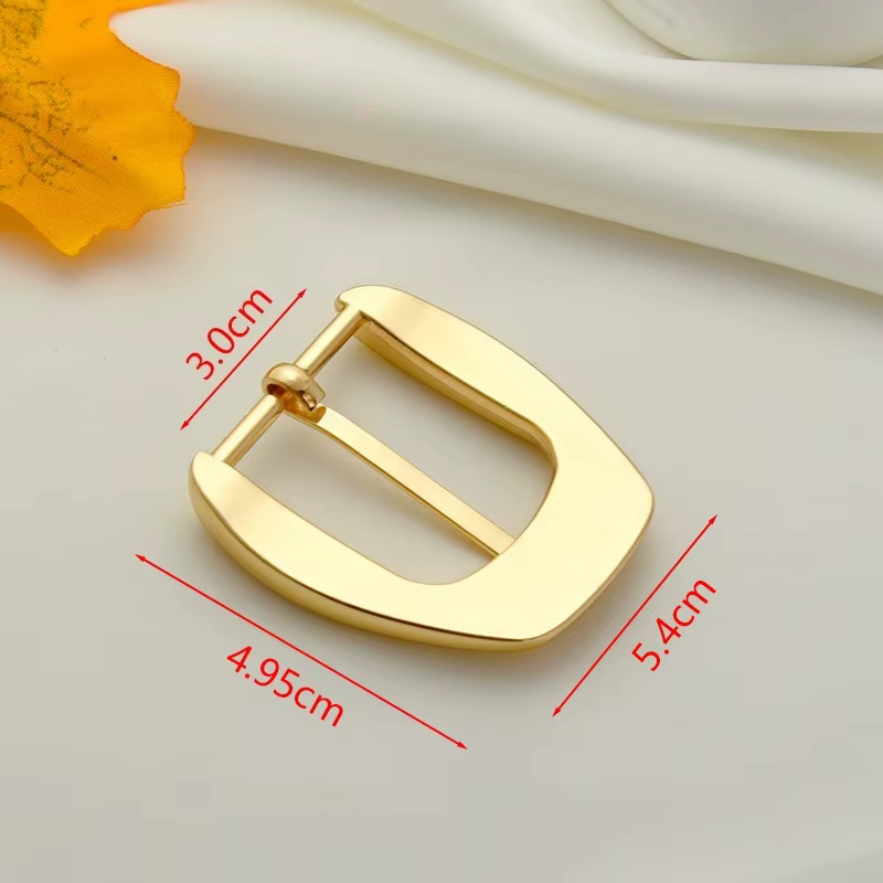 Boucles de ceinture à la mode 30mm, couleur or brillant, boucles ardillon en métal massif pour ceintures pour femmes