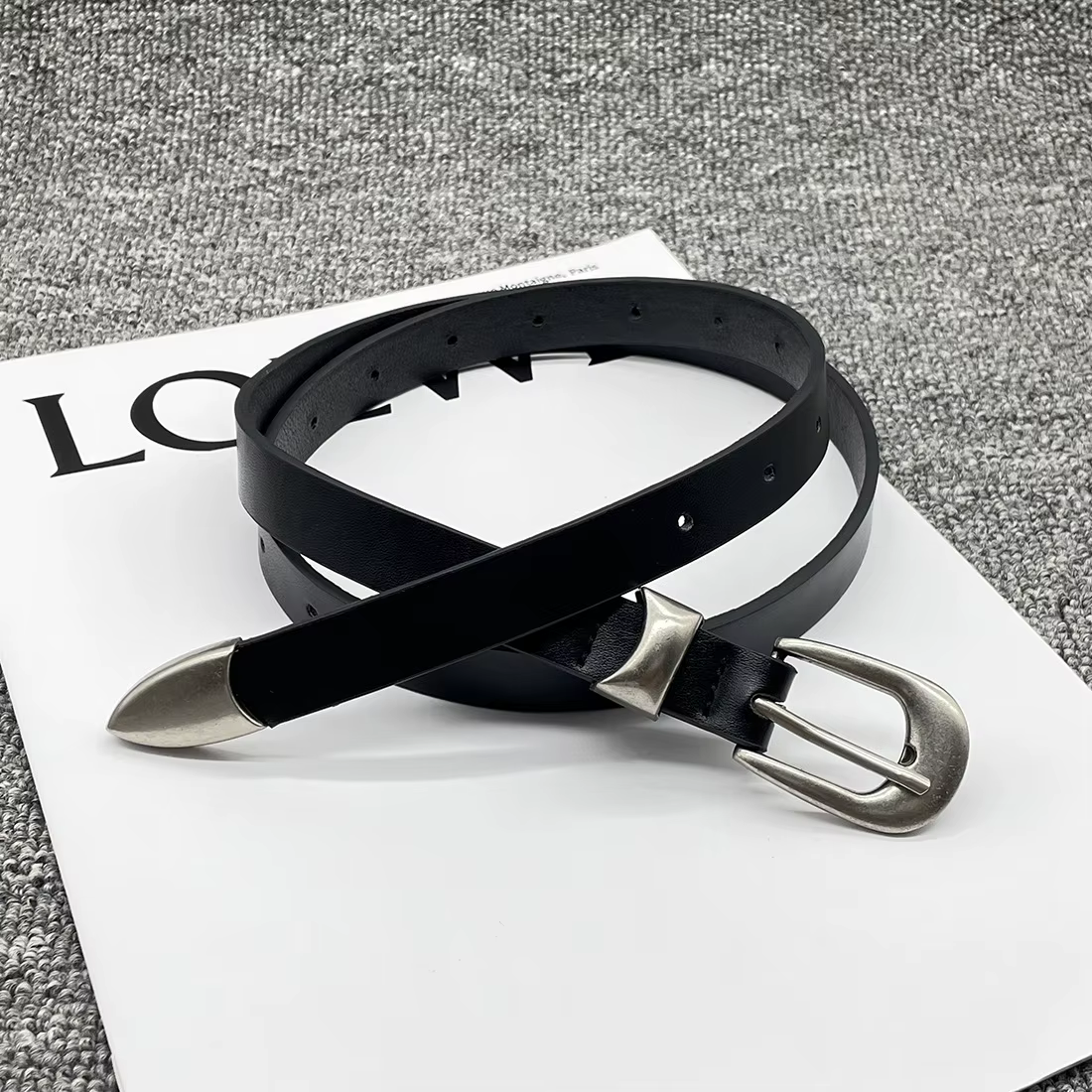 Ceinture rétro haut de gamme noire y2k 2026