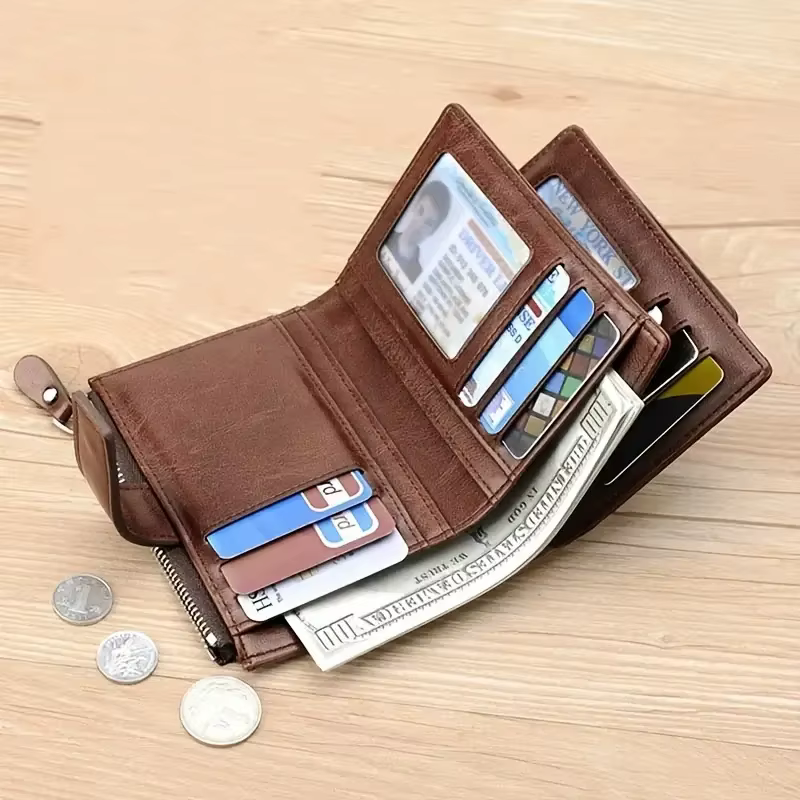Porte-monnaie homme portefeuille RFID antivol