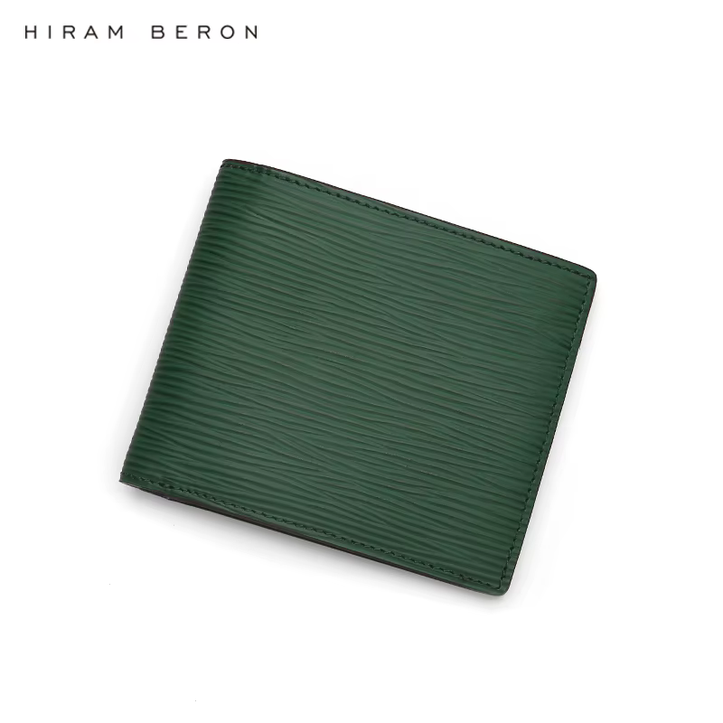 Hiram Beron – portefeuille à deux volets pour hommes, nom personnalisé, Style robe en cuir EPI, produits de luxe, cadeau pour ami, livraison directe