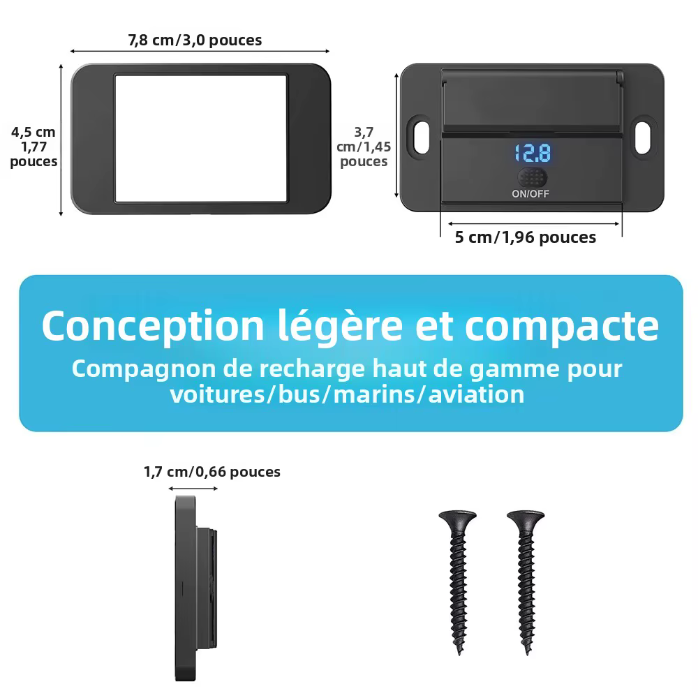 2-4 Ports 12V RV prise USB 108W double USB C 36W et double QC 3.0 18W Port chargeur de voiture prise accessoires pour voiture Bus RV camion