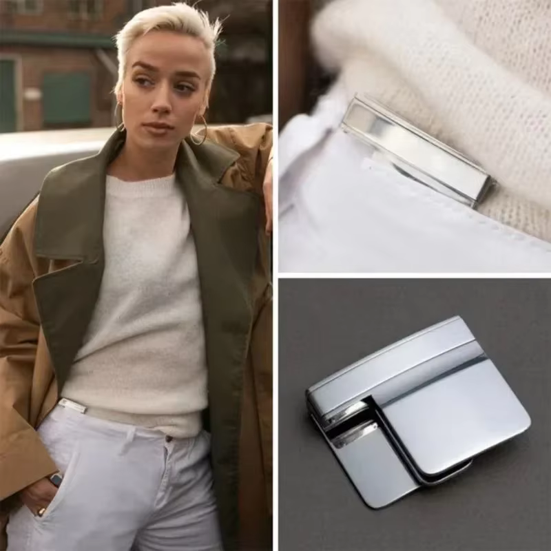 Pince de réglage de la ceinture, Clip de ceinture multifonctionnel, boucle de réglage des pantalons, ceinture à boucle pliante rétractable