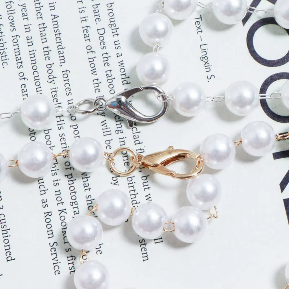 Ceinture de perles blanches pour femmes