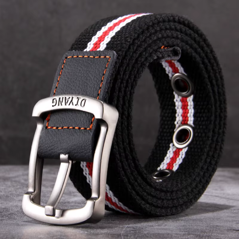 Ceinture, ceinture à boucle en toile pour hommes
