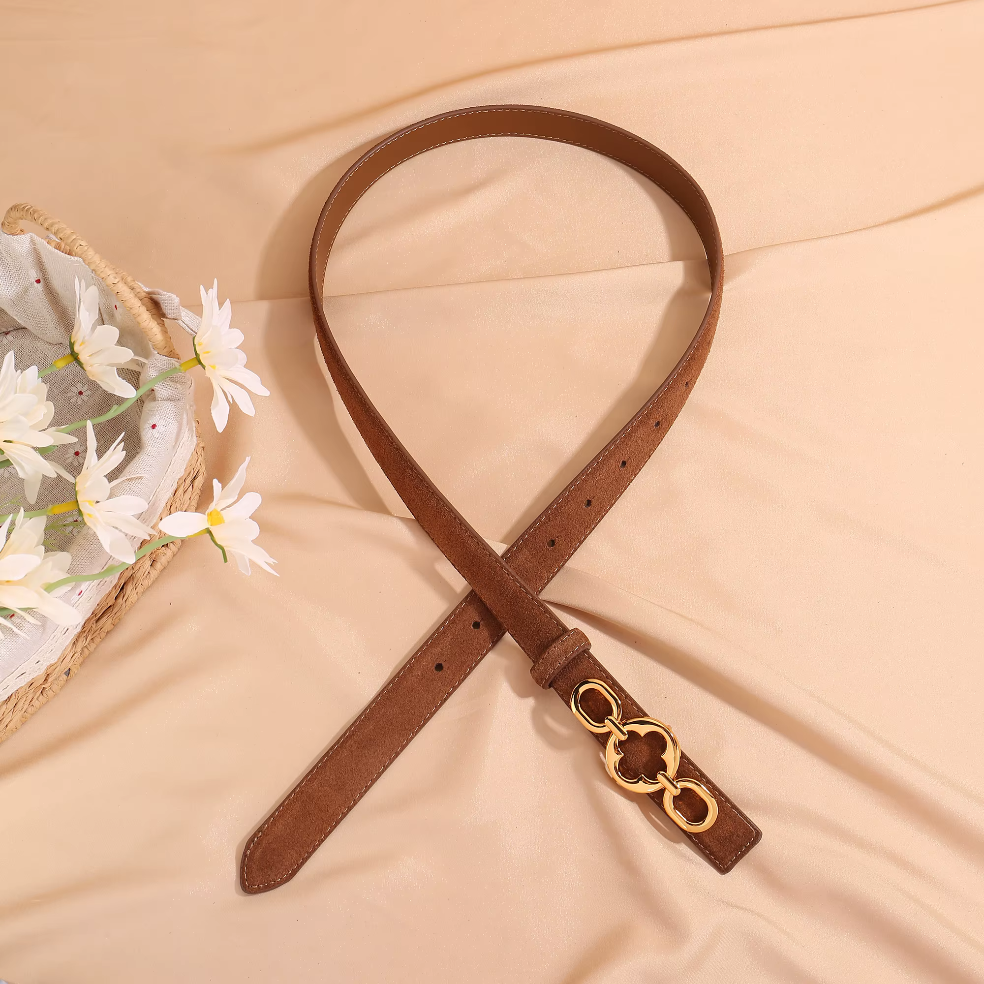 Ceinture classique en cuir pour femmes