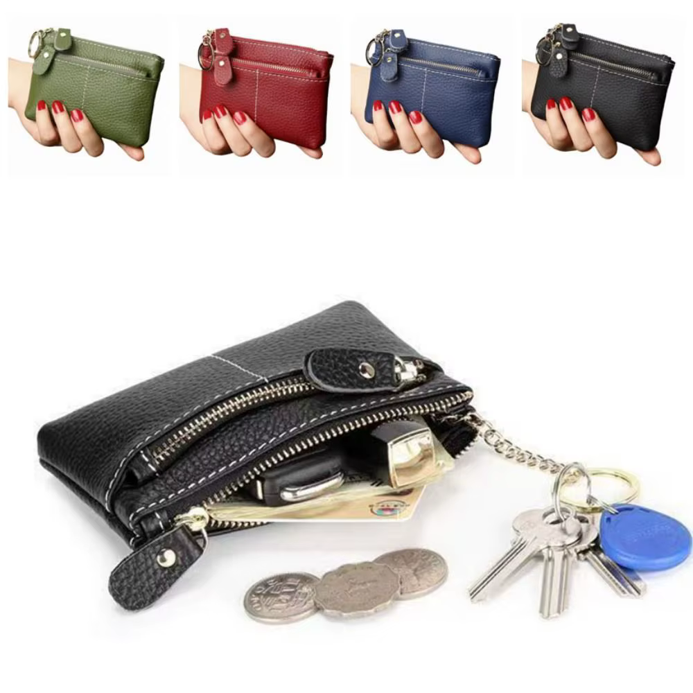 Porte-monnaie vintage mini en cuir PU avec plusieurs emplacements pour cartes