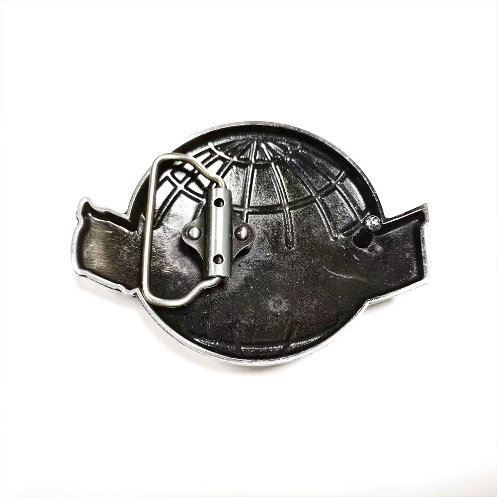 Boucle de ceinture vintage pour homme avec lettre et symbole Terre, personnalisable, adaptable à toutes les ceintures