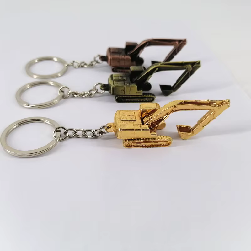 3D excavator keychain key ring digger key chain for men key holder creative portachiavi chaveiro llaveros hombre