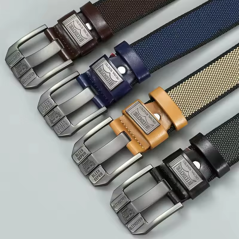 Ceinture en toile rétro de haute qualité pour hommes