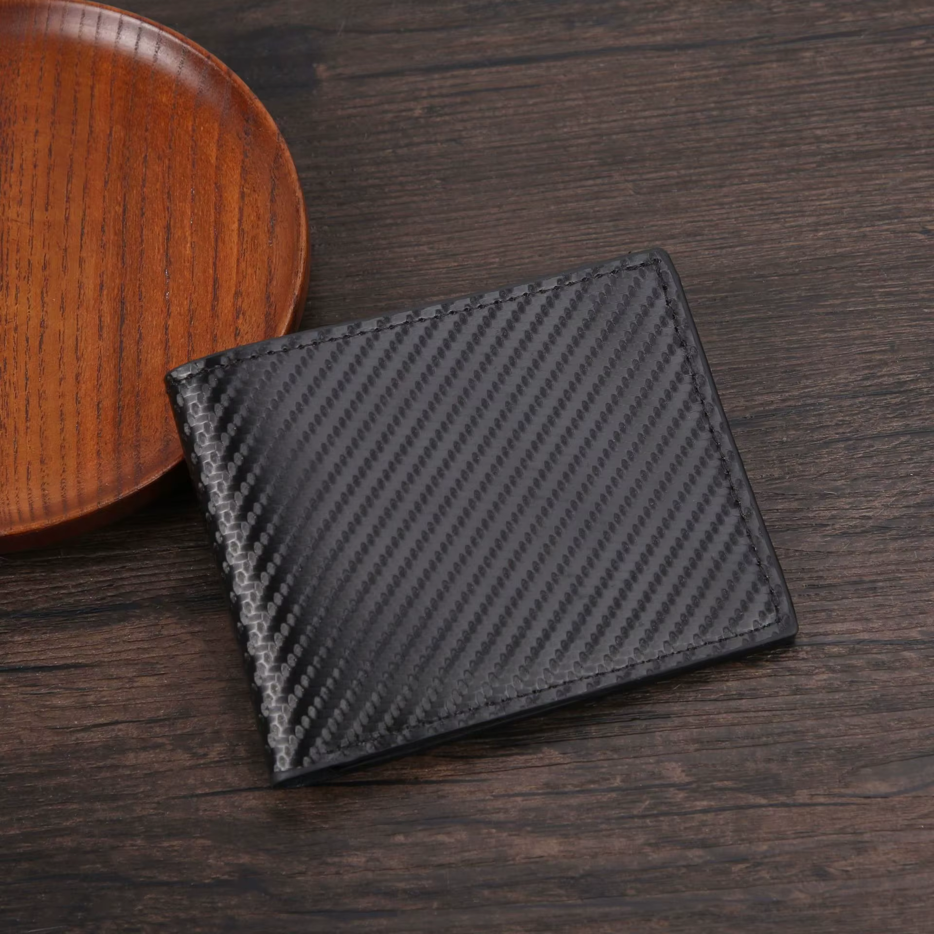 Portefeuille noir de grande capacité avec plusieurs fentes pour cartes pour hommes