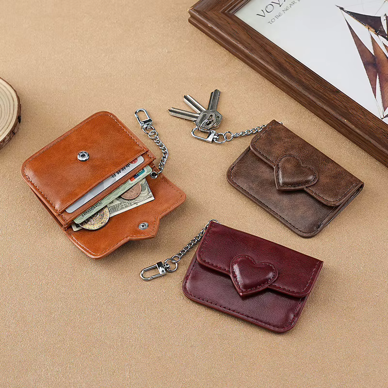 Porte-cartes en cuir PU pour femmes