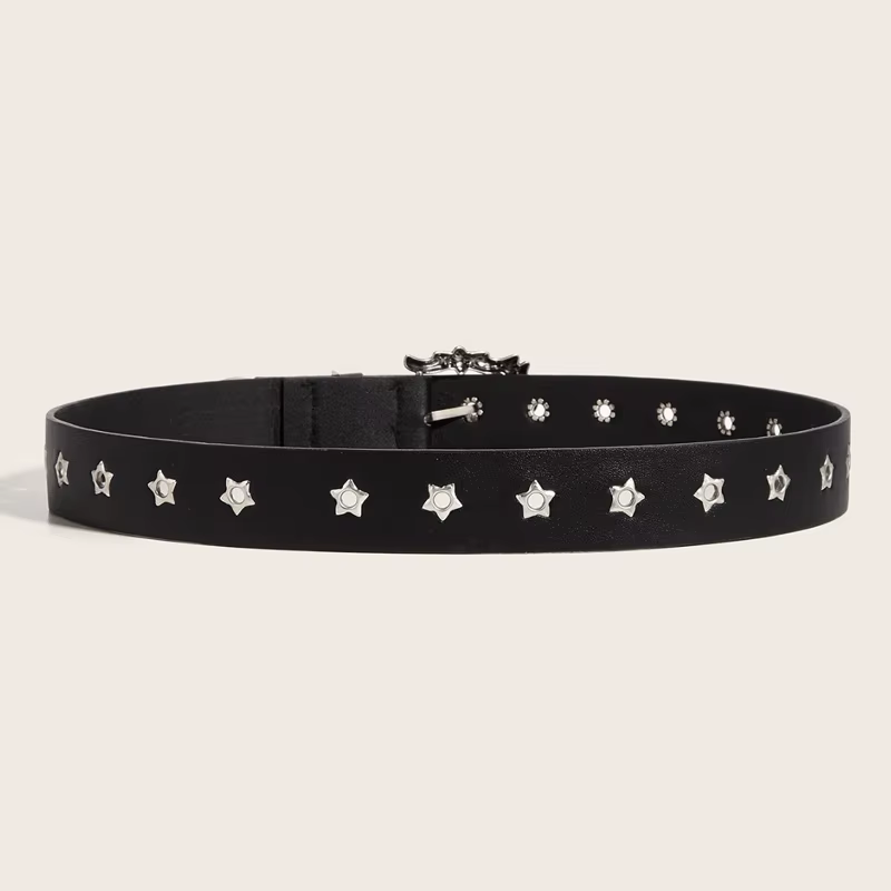 Ceinture cloutée à rivets étoile pour hommes et femmes