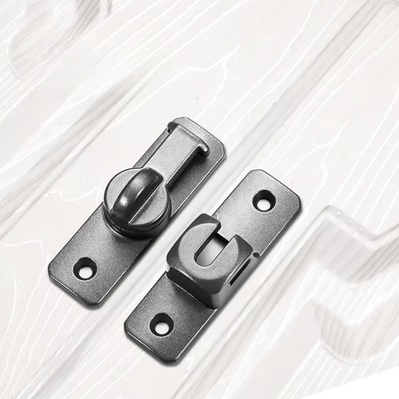 Boucle de serrure de porte coulissante, boulon de porte en alliage d'aluminium, boucle de porte coulissante Simple pour la maison