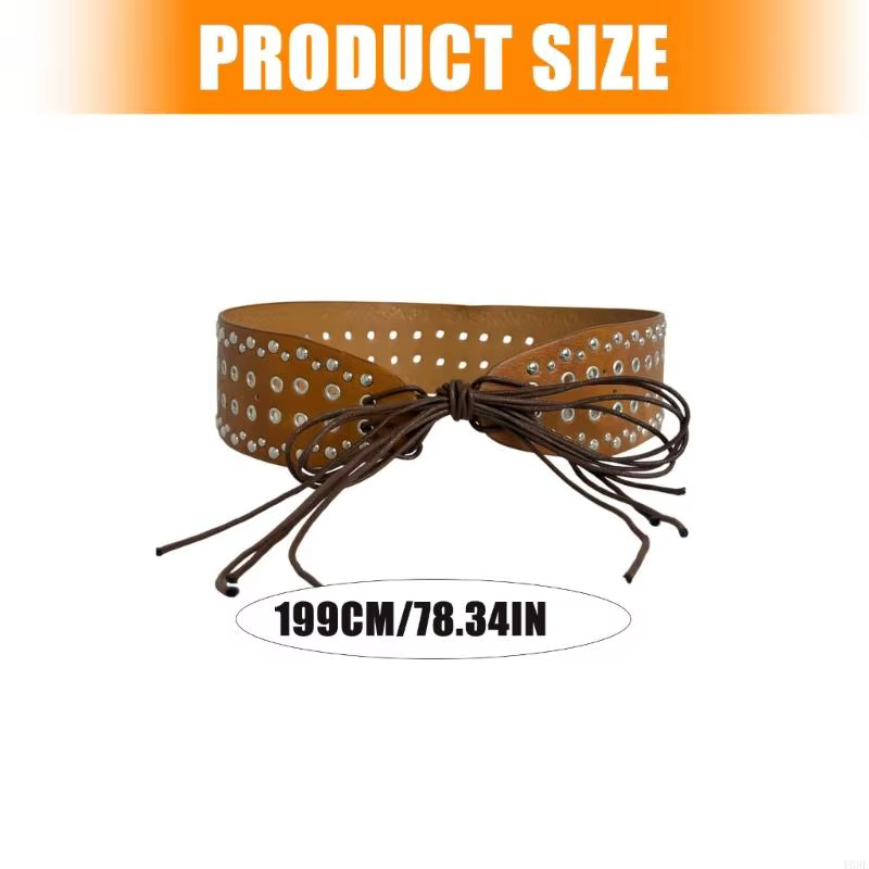Ceinture élégante cloutée ajourée pour femmes