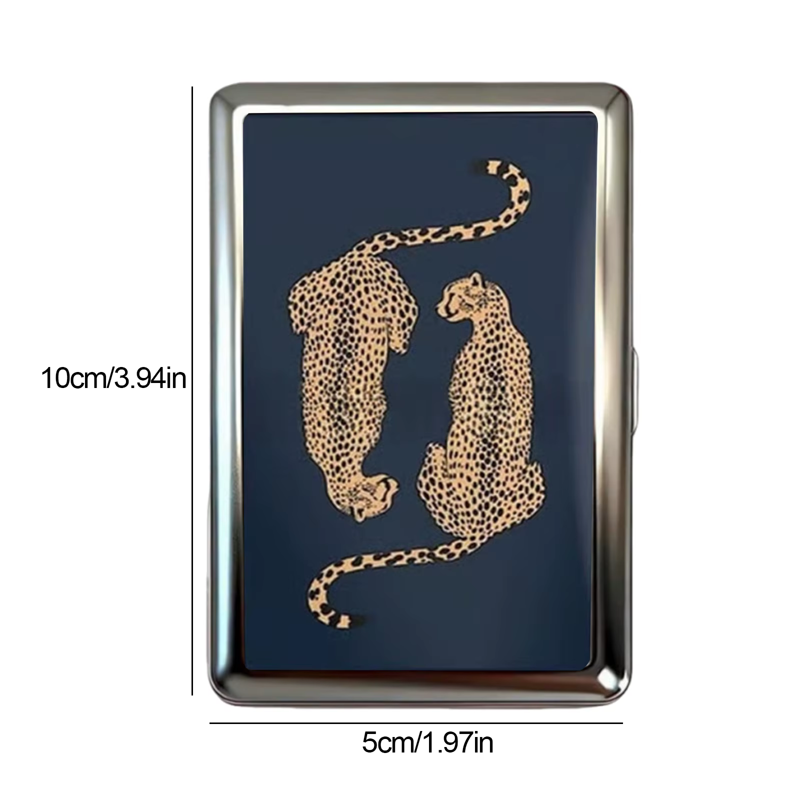 Porte-cartes multifonctionnel avec illustration Art Déco à clipser facilement, étui à cigarettes en métal polyvalent, cadeau de style vintage pour lui et elle