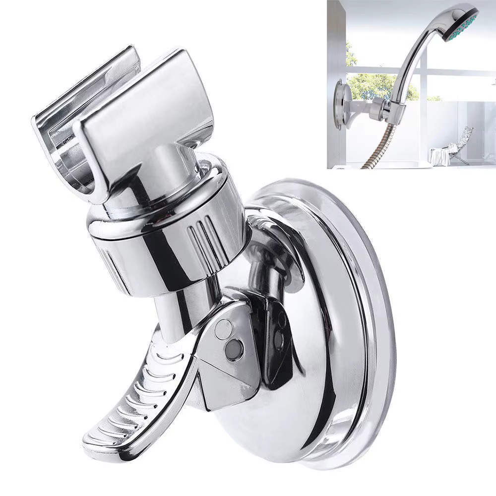 Support de pomme de douche, salle de bains, forte ventouse sous vide, support mural réglable, support de pomme de douche à main, accessoire de salle de bains