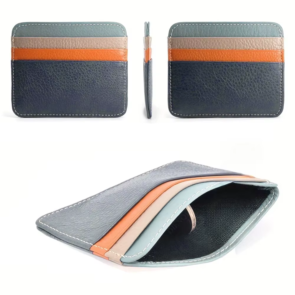 Portefeuille en cuir Ultra fin motif Lichi