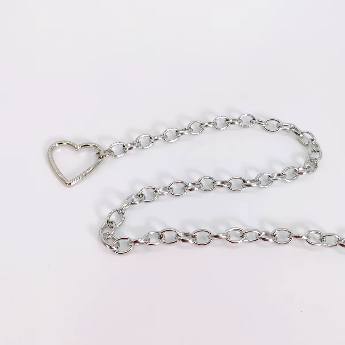 Ceinture femme marque de luxe en forme de coeur en métal taille chaîne