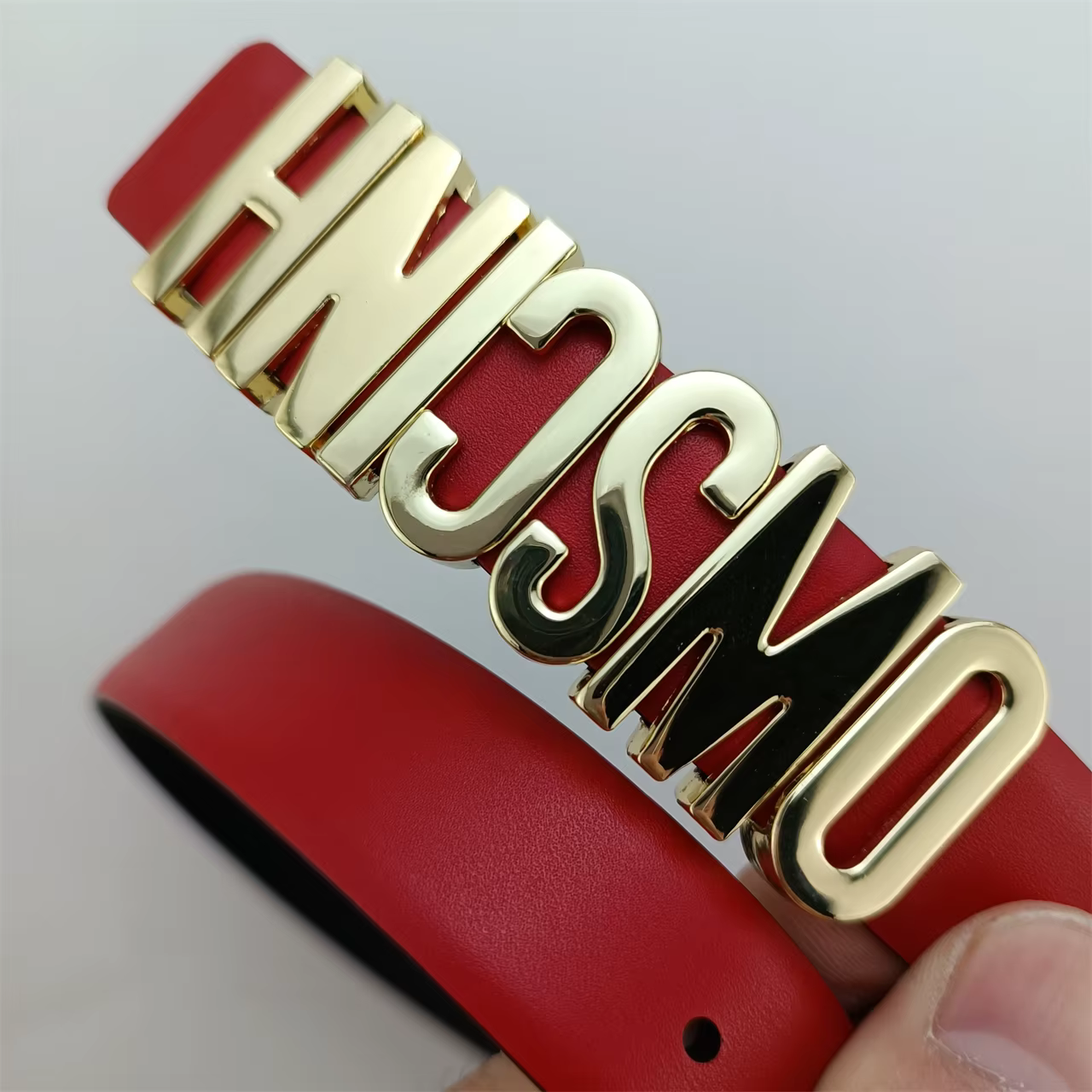 Ceinture de luxe en cuir uni de 2