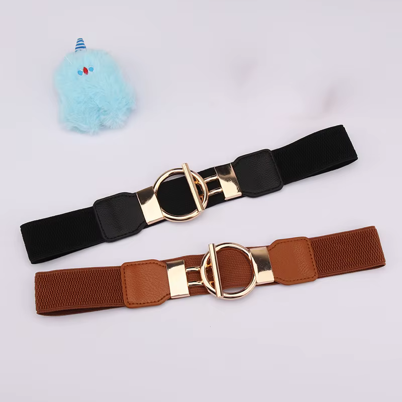 Ceinture à boucle ronde pour femmes
