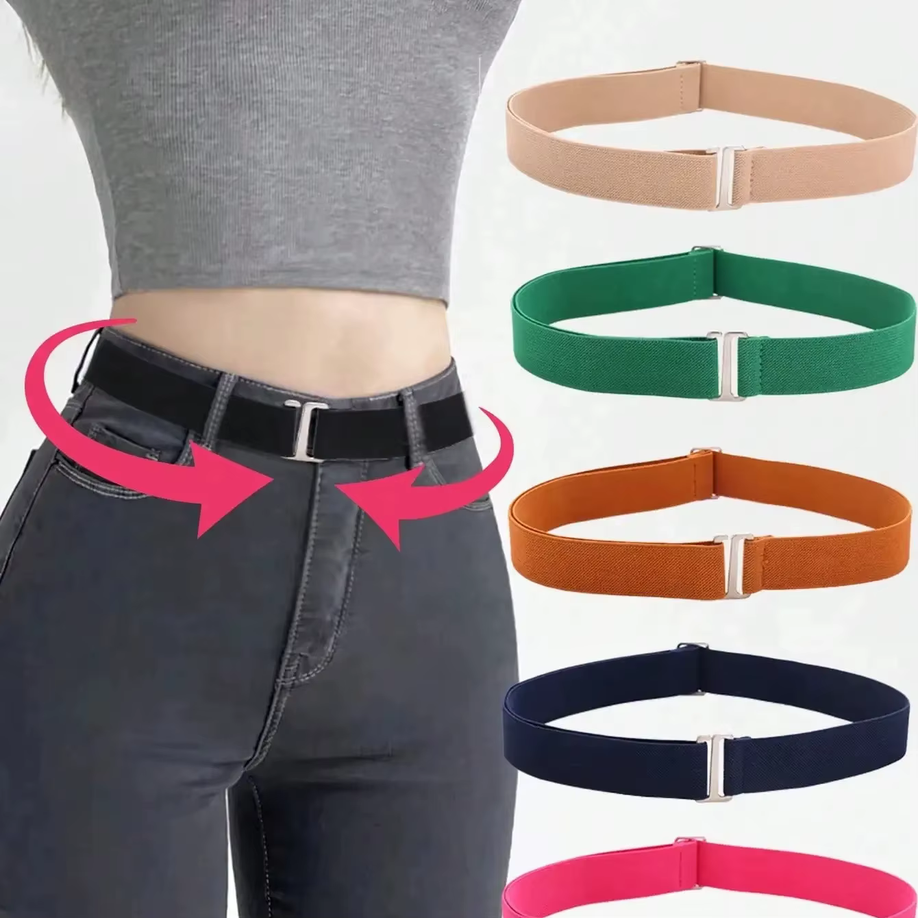 Ceinture de pantalon antidérapante élastique
