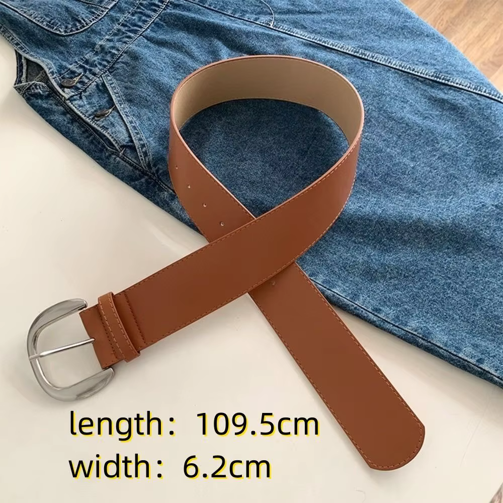 Ceinture large réglable rétro en cuir blanc, cintré à la taille pour femmes