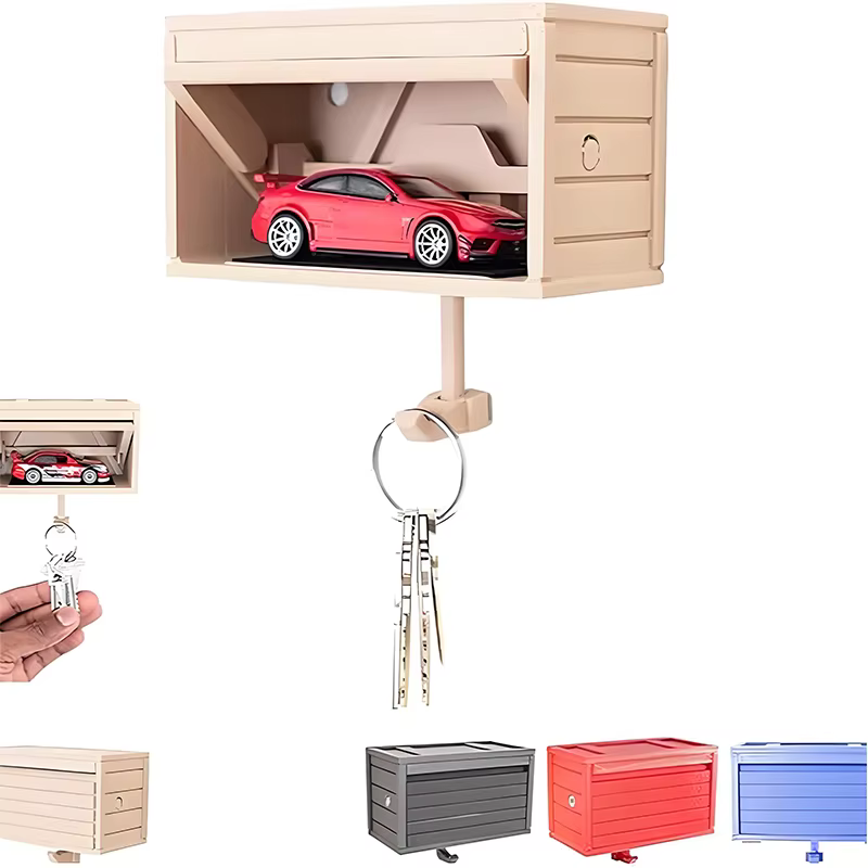 Porte-clés de garage avec porte ouvrante, organisateur de clés 3D à fixation murale, installation facile, idéal pour l'entrée