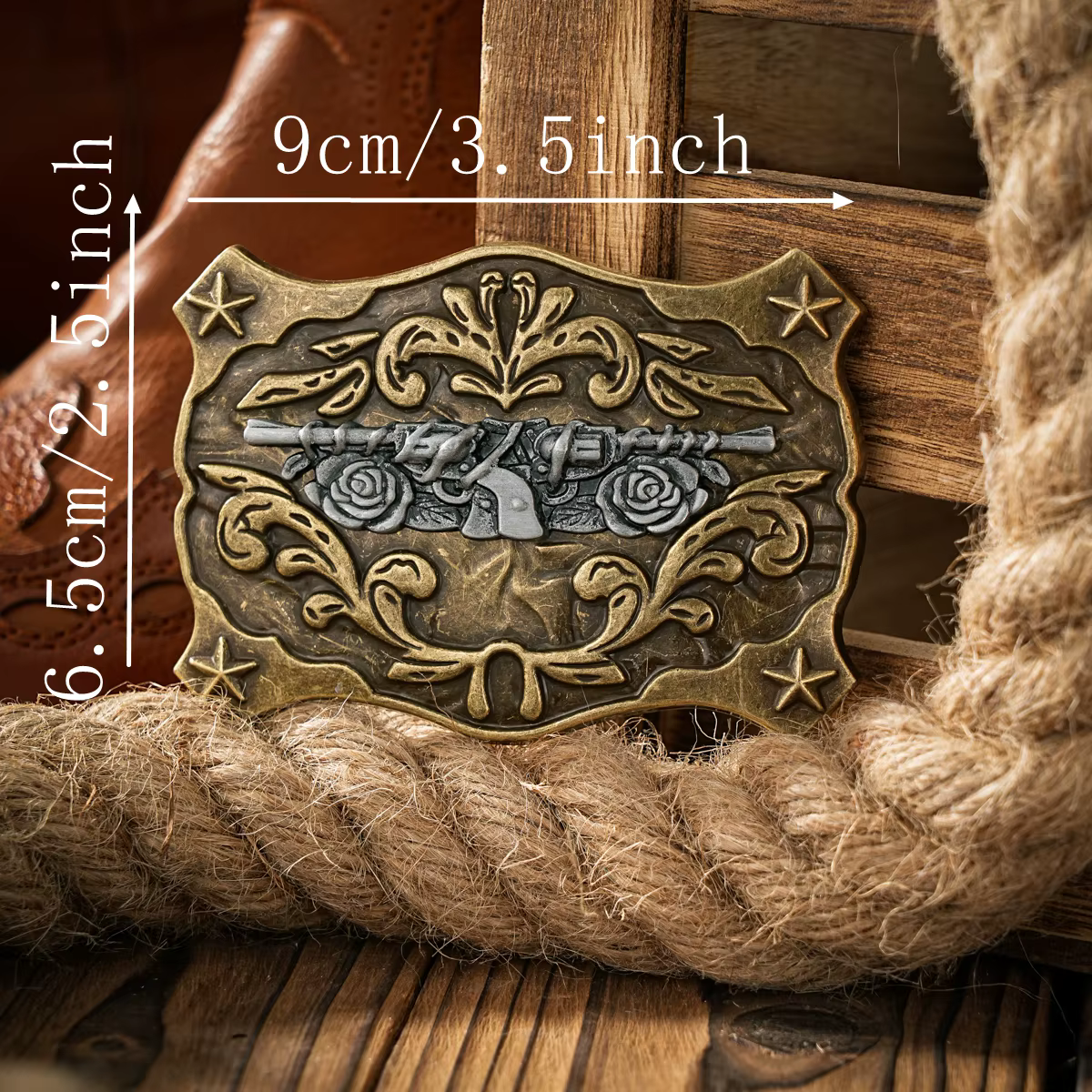 Boucle de ceinture de style occidental