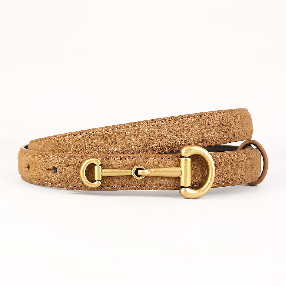 Nouvelle ceinture fine décontractée simple 2026 avec boucle fer à cheval