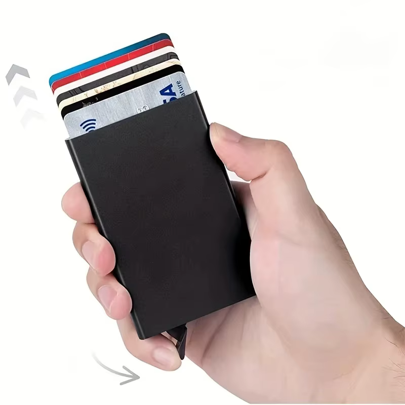 Portefeuille intelligent porte-carte en métal mince