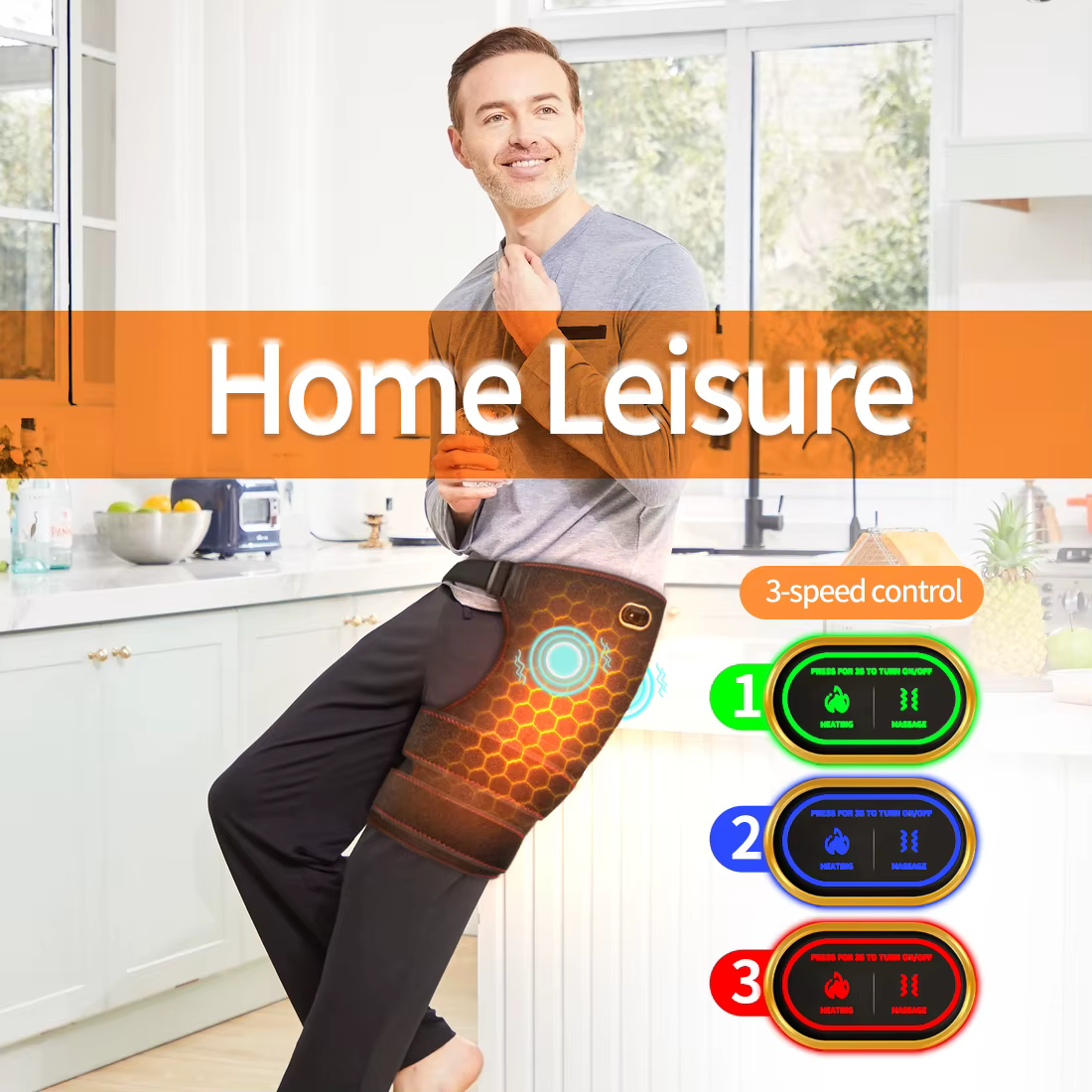 Ceinture de soutien lombaire chauffante avec coussin chauffant pour soulager les hanches, les cuisses et les fesses